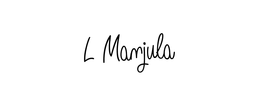 How to Draw L Manjula signature style? Angelique-Rose-font-FFP is a latest design signature styles for name L Manjula. L Manjula signature style 5 images and pictures png