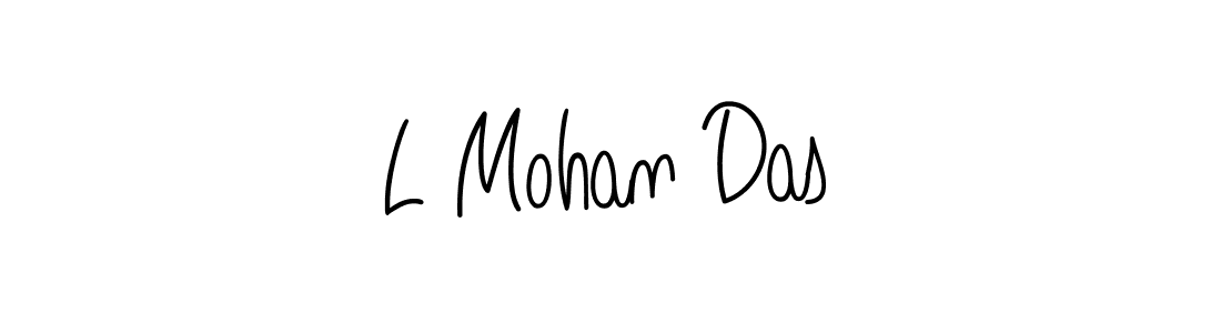 Design your own signature with our free online signature maker. With this signature software, you can create a handwritten (Angelique-Rose-font-FFP) signature for name L Mohan Das. L Mohan Das signature style 5 images and pictures png