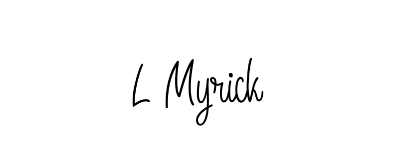 Also we have L Myrick name is the best signature style. Create professional handwritten signature collection using Angelique-Rose-font-FFP autograph style. L Myrick signature style 5 images and pictures png