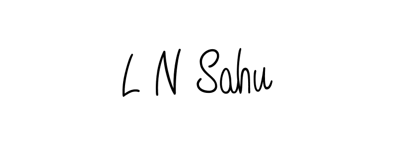 You should practise on your own different ways (Angelique-Rose-font-FFP) to write your name (L N Sahu) in signature. don't let someone else do it for you. L N Sahu signature style 5 images and pictures png