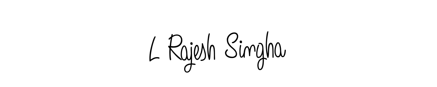 Design your own signature with our free online signature maker. With this signature software, you can create a handwritten (Angelique-Rose-font-FFP) signature for name L Rajesh Singha. L Rajesh Singha signature style 5 images and pictures png