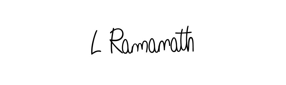 L Ramanath stylish signature style. Best Handwritten Sign (Angelique-Rose-font-FFP) for my name. Handwritten Signature Collection Ideas for my name L Ramanath. L Ramanath signature style 5 images and pictures png