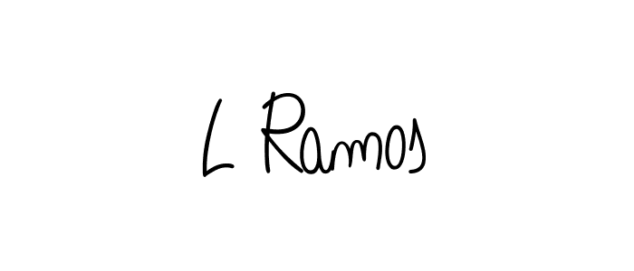 You should practise on your own different ways (Angelique-Rose-font-FFP) to write your name (L Ramos) in signature. don't let someone else do it for you. L Ramos signature style 5 images and pictures png