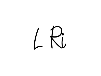 Create a beautiful signature design for name L Ri. With this signature (Angelique-Rose-font-FFP) fonts, you can make a handwritten signature for free. L Ri signature style 5 images and pictures png