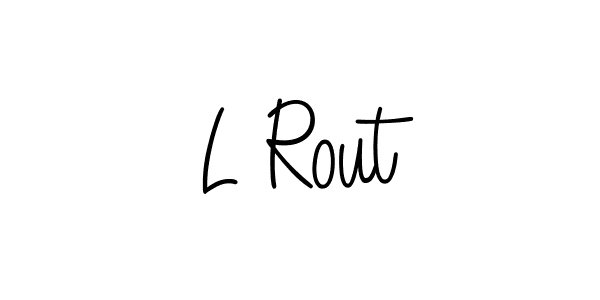 L Rout stylish signature style. Best Handwritten Sign (Angelique-Rose-font-FFP) for my name. Handwritten Signature Collection Ideas for my name L Rout. L Rout signature style 5 images and pictures png