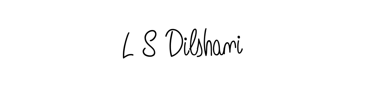 Create a beautiful signature design for name L S Dilshani. With this signature (Angelique-Rose-font-FFP) fonts, you can make a handwritten signature for free. L S Dilshani signature style 5 images and pictures png
