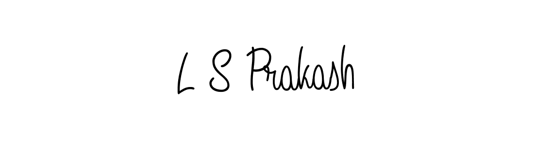 How to make L S Prakash name signature. Use Angelique-Rose-font-FFP style for creating short signs online. This is the latest handwritten sign. L S Prakash signature style 5 images and pictures png