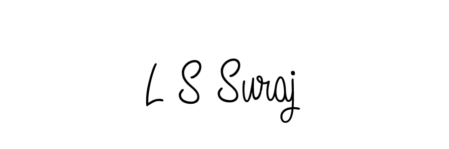 L S Suraj stylish signature style. Best Handwritten Sign (Angelique-Rose-font-FFP) for my name. Handwritten Signature Collection Ideas for my name L S Suraj. L S Suraj signature style 5 images and pictures png