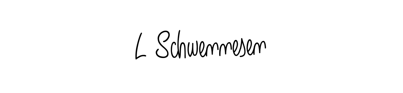 Use a signature maker to create a handwritten signature online. With this signature software, you can design (Angelique-Rose-font-FFP) your own signature for name L Schwennesen. L Schwennesen signature style 5 images and pictures png