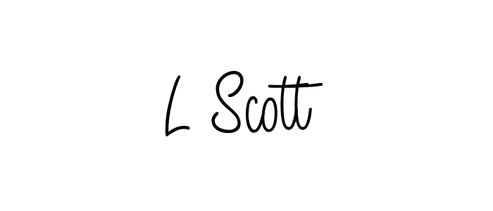 L Scott stylish signature style. Best Handwritten Sign (Angelique-Rose-font-FFP) for my name. Handwritten Signature Collection Ideas for my name L Scott. L Scott signature style 5 images and pictures png