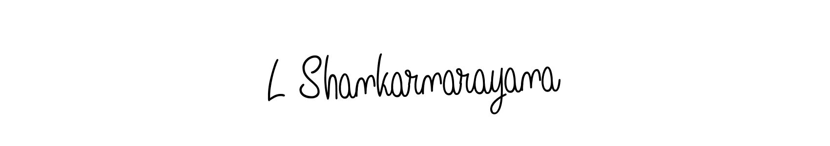 Use a signature maker to create a handwritten signature online. With this signature software, you can design (Angelique-Rose-font-FFP) your own signature for name L Shankarnarayana. L Shankarnarayana signature style 5 images and pictures png