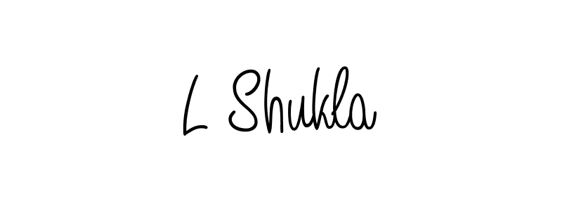 Also we have L Shukla name is the best signature style. Create professional handwritten signature collection using Angelique-Rose-font-FFP autograph style. L Shukla signature style 5 images and pictures png
