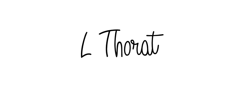 How to make L Thorat name signature. Use Angelique-Rose-font-FFP style for creating short signs online. This is the latest handwritten sign. L Thorat signature style 5 images and pictures png