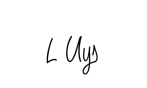 Make a beautiful signature design for name L Uys. With this signature (Angelique-Rose-font-FFP) style, you can create a handwritten signature for free. L Uys signature style 5 images and pictures png