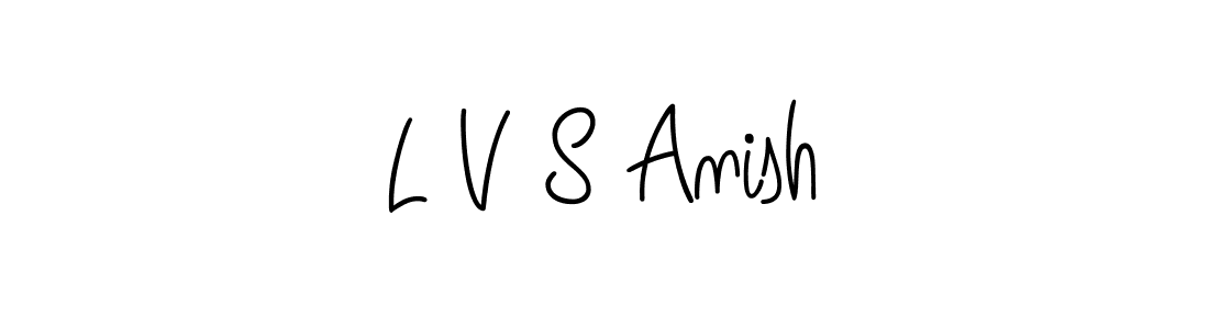 How to Draw L V S Anish signature style? Angelique-Rose-font-FFP is a latest design signature styles for name L V S Anish. L V S Anish signature style 5 images and pictures png