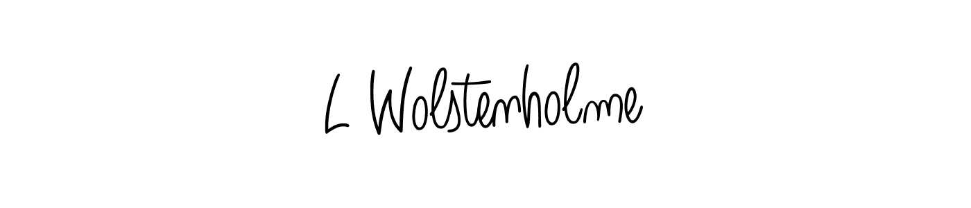 Design your own signature with our free online signature maker. With this signature software, you can create a handwritten (Angelique-Rose-font-FFP) signature for name L Wolstenholme. L Wolstenholme signature style 5 images and pictures png