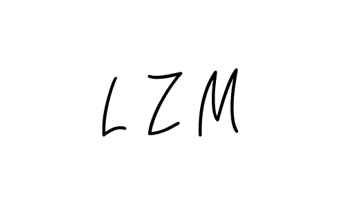 The best way (Angelique-Rose-font-FFP) to make a short signature is to pick only two or three words in your name. The name L Z M include a total of six letters. For converting this name. L Z M signature style 5 images and pictures png