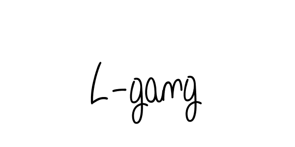 L-gang stylish signature style. Best Handwritten Sign (Angelique-Rose-font-FFP) for my name. Handwritten Signature Collection Ideas for my name L-gang. L-gang signature style 5 images and pictures png