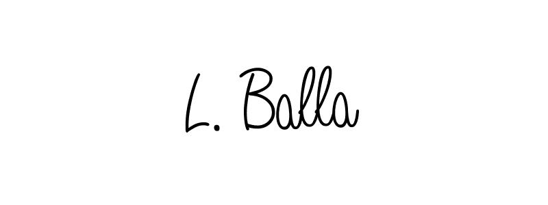 Create a beautiful signature design for name L. Balla. With this signature (Angelique-Rose-font-FFP) fonts, you can make a handwritten signature for free. L. Balla signature style 5 images and pictures png