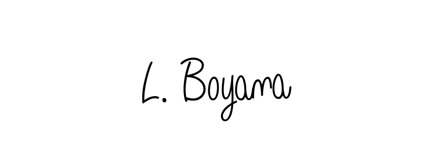 Best and Professional Signature Style for L. Boyana. Angelique-Rose-font-FFP Best Signature Style Collection. L. Boyana signature style 5 images and pictures png