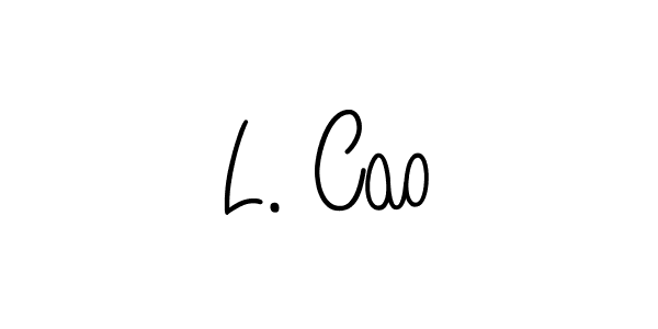 Design your own signature with our free online signature maker. With this signature software, you can create a handwritten (Angelique-Rose-font-FFP) signature for name L. Cao. L. Cao signature style 5 images and pictures png
