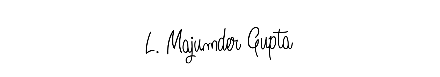 Make a beautiful signature design for name L. Majumder Gupta. With this signature (Angelique-Rose-font-FFP) style, you can create a handwritten signature for free. L. Majumder Gupta signature style 5 images and pictures png