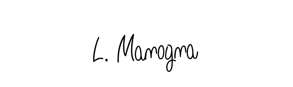 How to Draw L. Manogna signature style? Angelique-Rose-font-FFP is a latest design signature styles for name L. Manogna. L. Manogna signature style 5 images and pictures png