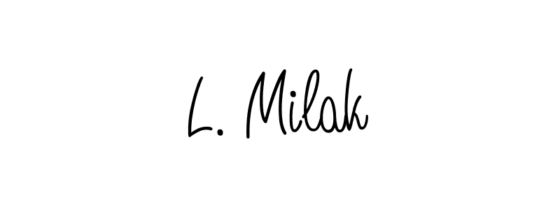 It looks lik you need a new signature style for name L. Milak. Design unique handwritten (Angelique-Rose-font-FFP) signature with our free signature maker in just a few clicks. L. Milak signature style 5 images and pictures png