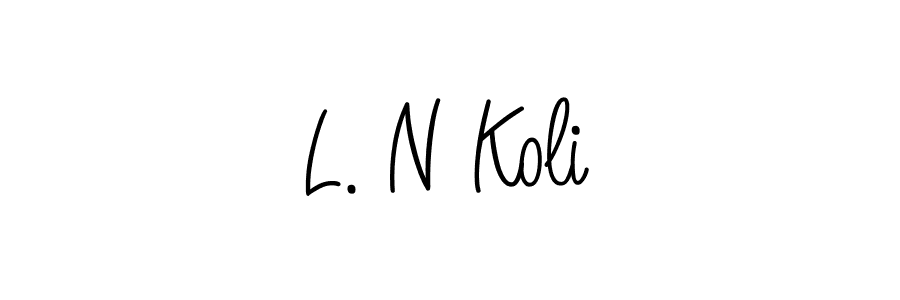 Once you've used our free online signature maker to create your best signature Angelique-Rose-font-FFP style, it's time to enjoy all of the benefits that L. N Koli name signing documents. L. N Koli signature style 5 images and pictures png