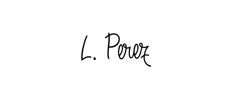 Use a signature maker to create a handwritten signature online. With this signature software, you can design (Angelique-Rose-font-FFP) your own signature for name L. Perez. L. Perez signature style 5 images and pictures png