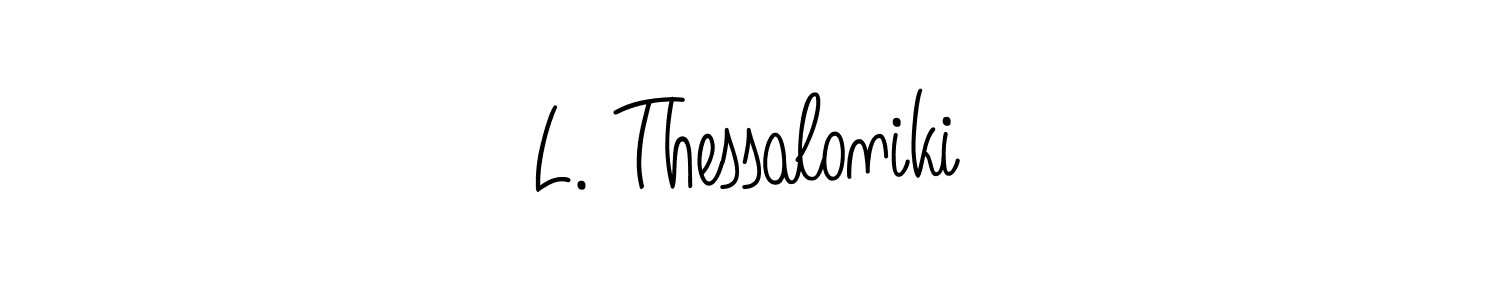 This is the best signature style for the L. Thessaloniki name. Also you like these signature font (Angelique-Rose-font-FFP). Mix name signature. L. Thessaloniki signature style 5 images and pictures png