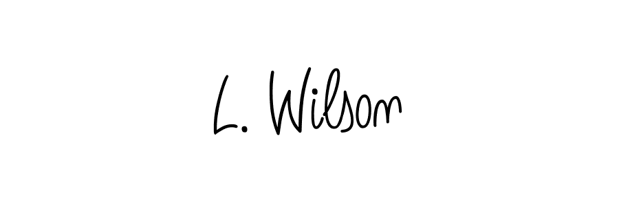 How to Draw L. Wilson signature style? Angelique-Rose-font-FFP is a latest design signature styles for name L. Wilson. L. Wilson signature style 5 images and pictures png