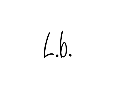 L.b. stylish signature style. Best Handwritten Sign (Angelique-Rose-font-FFP) for my name. Handwritten Signature Collection Ideas for my name L.b.. L.b. signature style 5 images and pictures png