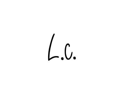 How to make L.c. name signature. Use Angelique-Rose-font-FFP style for creating short signs online. This is the latest handwritten sign. L.c. signature style 5 images and pictures png