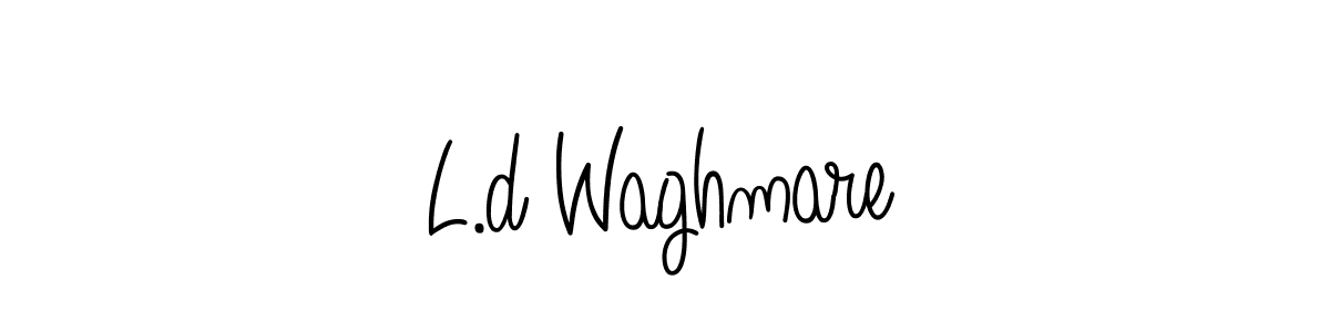 Use a signature maker to create a handwritten signature online. With this signature software, you can design (Angelique-Rose-font-FFP) your own signature for name L.d Waghmare. L.d Waghmare signature style 5 images and pictures png