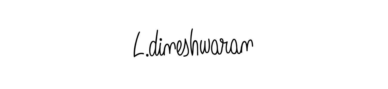 How to make L.dineshwaran name signature. Use Angelique-Rose-font-FFP style for creating short signs online. This is the latest handwritten sign. L.dineshwaran signature style 5 images and pictures png