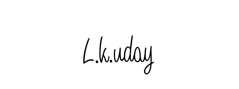 if you are searching for the best signature style for your name L.k.uday. so please give up your signature search. here we have designed multiple signature styles  using Angelique-Rose-font-FFP. L.k.uday signature style 5 images and pictures png