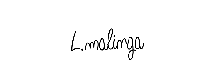 The best way (Angelique-Rose-font-FFP) to make a short signature is to pick only two or three words in your name. The name L.malinga include a total of six letters. For converting this name. L.malinga signature style 5 images and pictures png