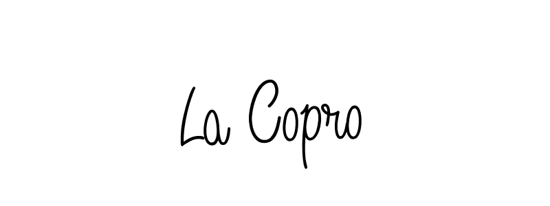 Angelique-Rose-font-FFP is a professional signature style that is perfect for those who want to add a touch of class to their signature. It is also a great choice for those who want to make their signature more unique. Get La Copro name to fancy signature for free. La Copro signature style 5 images and pictures png