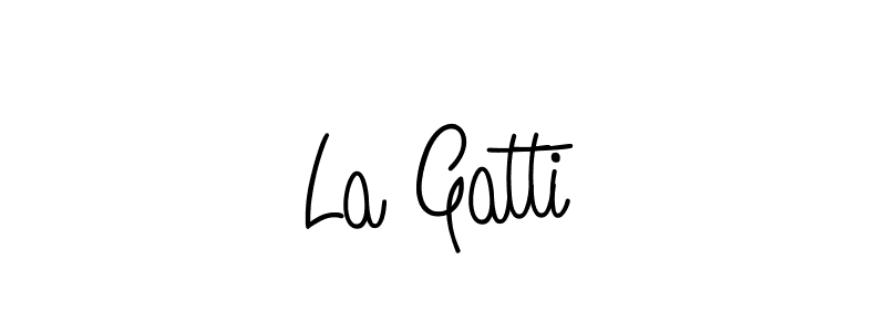 Angelique-Rose-font-FFP is a professional signature style that is perfect for those who want to add a touch of class to their signature. It is also a great choice for those who want to make their signature more unique. Get La Gatti name to fancy signature for free. La Gatti signature style 5 images and pictures png