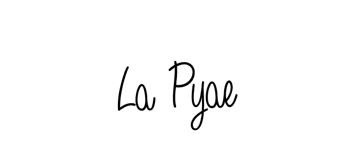 How to make La Pyae signature? Angelique-Rose-font-FFP is a professional autograph style. Create handwritten signature for La Pyae name. La Pyae signature style 5 images and pictures png