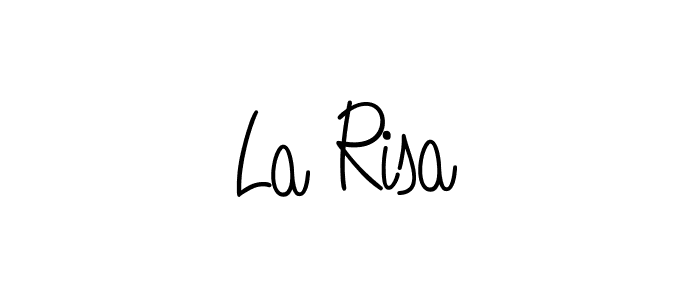 if you are searching for the best signature style for your name La Risa. so please give up your signature search. here we have designed multiple signature styles  using Angelique-Rose-font-FFP. La Risa signature style 5 images and pictures png
