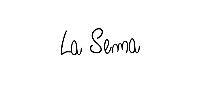 Use a signature maker to create a handwritten signature online. With this signature software, you can design (Angelique-Rose-font-FFP) your own signature for name La Sema. La Sema signature style 5 images and pictures png