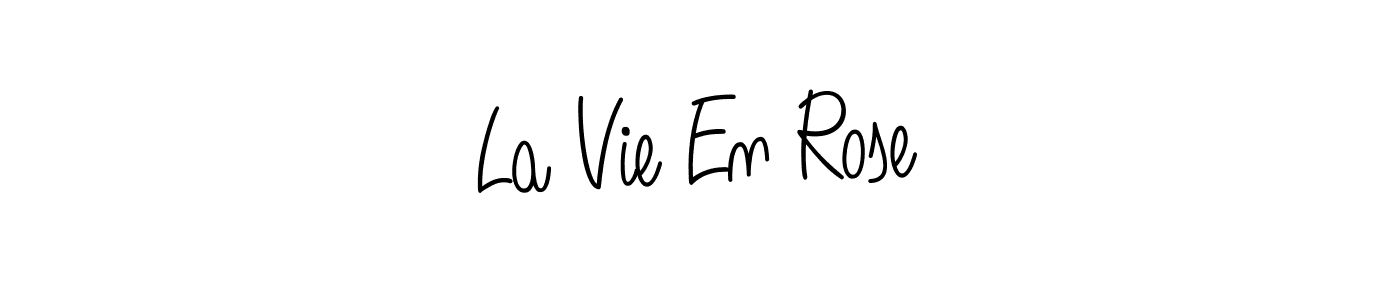 if you are searching for the best signature style for your name La Vie En Rose. so please give up your signature search. here we have designed multiple signature styles  using Angelique-Rose-font-FFP. La Vie En Rose signature style 5 images and pictures png