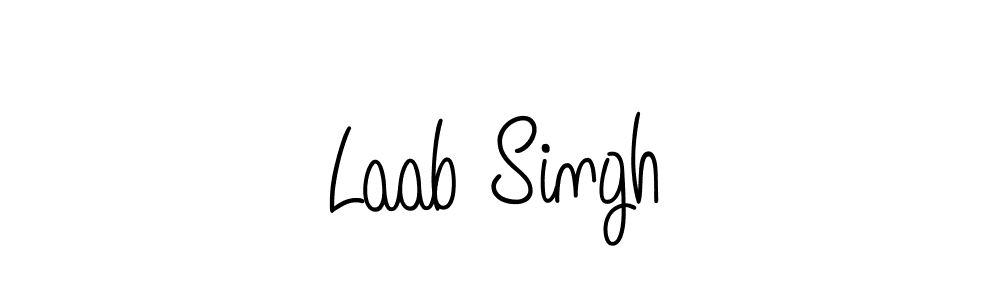 Use a signature maker to create a handwritten signature online. With this signature software, you can design (Angelique-Rose-font-FFP) your own signature for name Laab Singh. Laab Singh signature style 5 images and pictures png