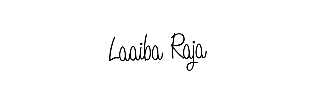 You should practise on your own different ways (Angelique-Rose-font-FFP) to write your name (Laaiba Raja) in signature. don't let someone else do it for you. Laaiba Raja signature style 5 images and pictures png