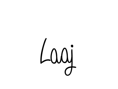 How to make Laaj name signature. Use Angelique-Rose-font-FFP style for creating short signs online. This is the latest handwritten sign. Laaj signature style 5 images and pictures png