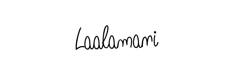 Use a signature maker to create a handwritten signature online. With this signature software, you can design (Angelique-Rose-font-FFP) your own signature for name Laalamani. Laalamani signature style 5 images and pictures png