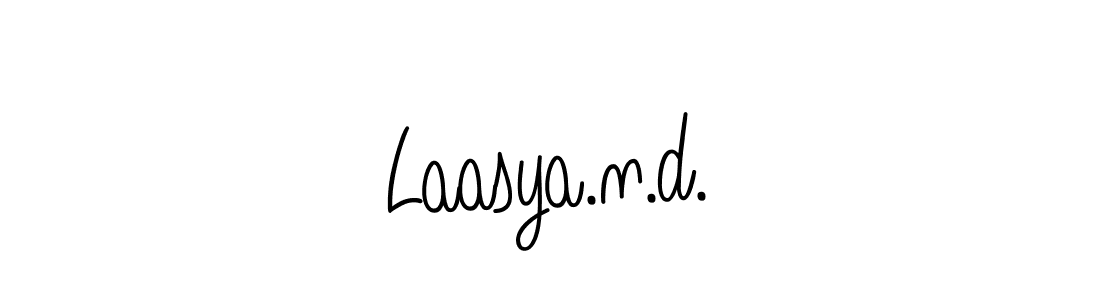 Use a signature maker to create a handwritten signature online. With this signature software, you can design (Angelique-Rose-font-FFP) your own signature for name Laasya.n.d.. Laasya.n.d. signature style 5 images and pictures png