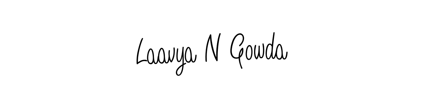 How to make Laavya N Gowda signature? Angelique-Rose-font-FFP is a professional autograph style. Create handwritten signature for Laavya N Gowda name. Laavya N Gowda signature style 5 images and pictures png